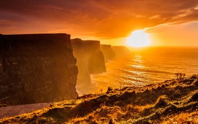 Sunset at the Cliffs of Moher